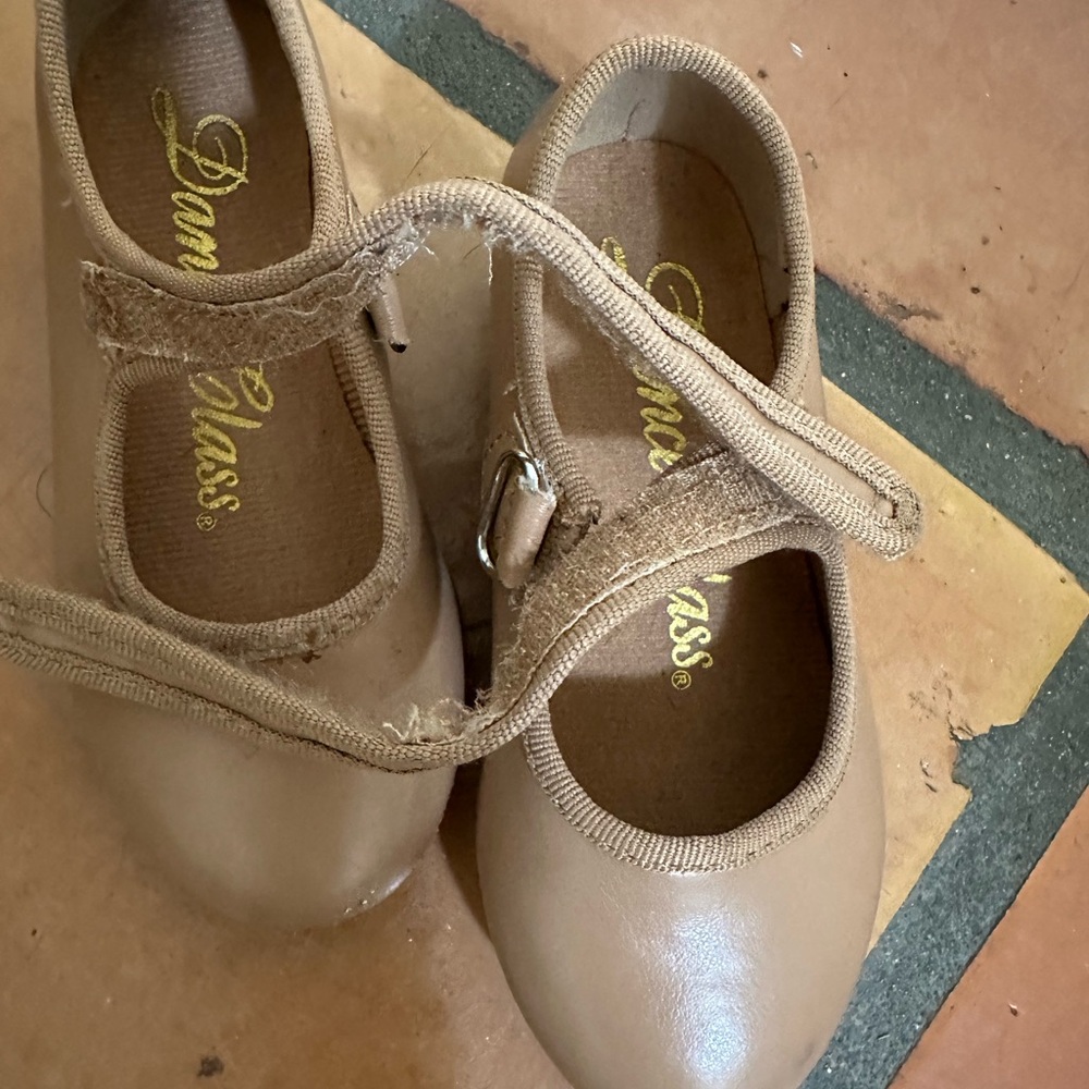 Dance Class Beige Kids Tap Shoes